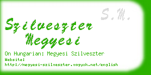 szilveszter megyesi business card